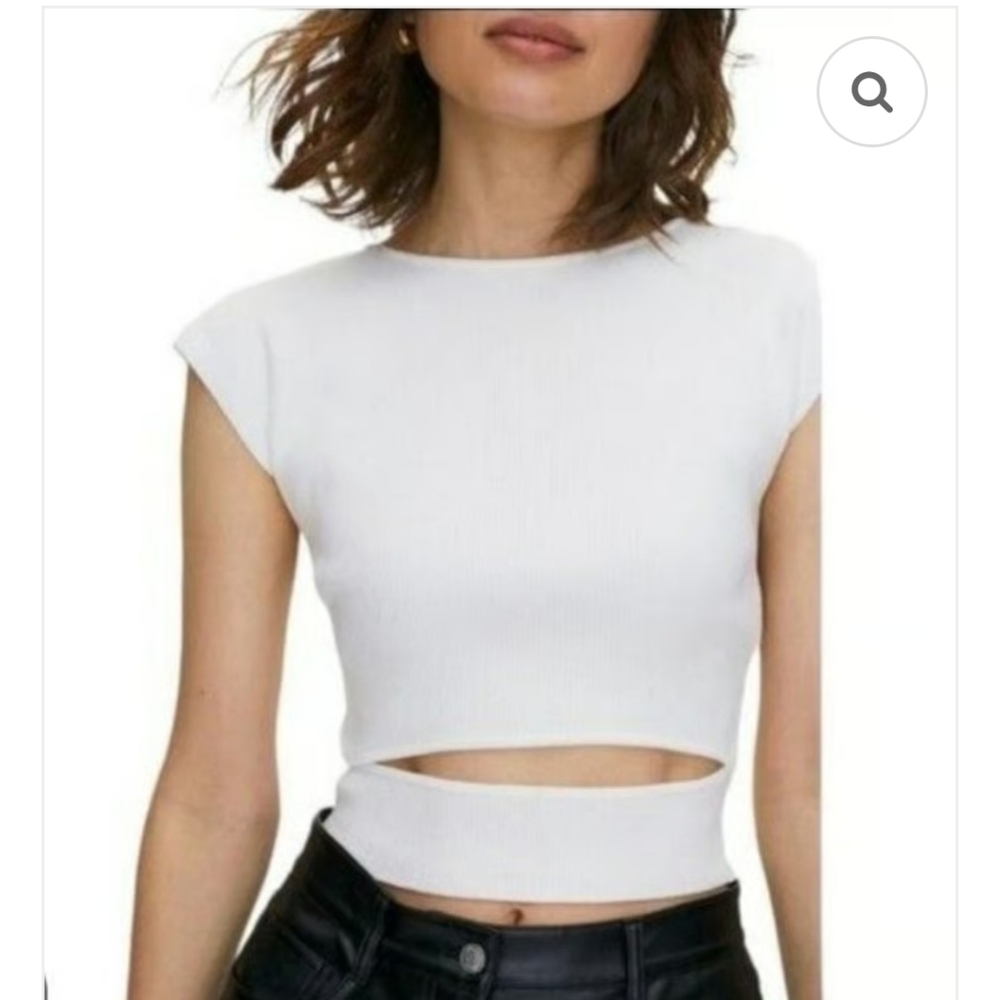 Wilfred White Cut-Out Tank Top